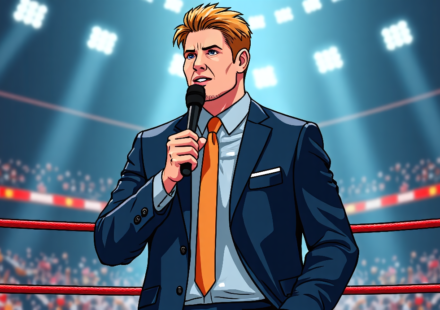 Adam Pearce Says WWE Return Is Unlikely, But Not Closed — AI-generated editorial illustration