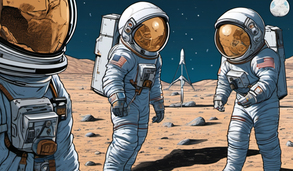 NASA Names Four Astronauts for Artemis III Moon Mission — AI-generated editorial illustration