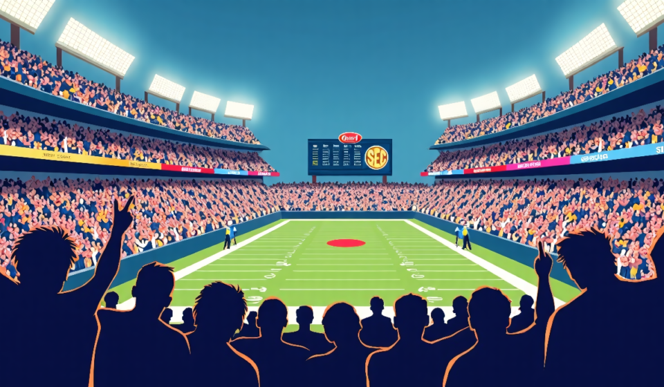 2026 SEC Football Schedule: Game Dates, Kickoff Times & TV Channels — AI-generated editorial illustration