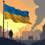 Putin Panicked as Ukraine Marks 35th Independence Day Amid Bombardment — AI-generated editorial illustration