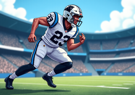 Panthers Anticipate Chuba Hubbard’s Week‑1 Return After Hamstring Injury — AI-generated editorial illustration
