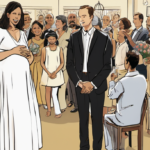Pregnant Alex Cooper Turns Heads at Brother Grant’s Wedding — AI-generated editorial illustration