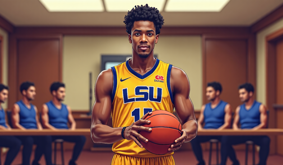 RJ Luis Jr. Cleared to Join LSU After Court Ruling — AI-generated editorial illustration