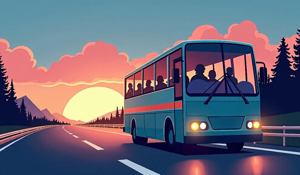 Buck Cherry’s Tour Bus Crash Leaves Fans in Shock — AI-generated editorial illustration