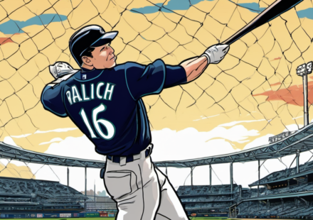 Cal Raleigh Breaks Slump with Career‑High Three‑Homer Game — AI-generated editorial illustration