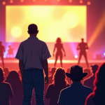 Drake Turns Up in Arkansas Crowd for Ella Langley’s Country Show — AI-generated editorial illustration