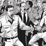 Clavicular Security Gets Into Brawl With College Crowd at Fort Lauderdale Bar — AI-generated editorial illustration