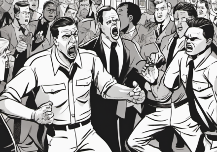 Clavicular Security Gets Into Brawl With College Crowd at Fort Lauderdale Bar — AI-generated editorial illustration
