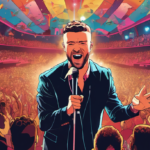 Justin Timberlake Surprises Don Toliver Fans in Miami — AI-generated editorial illustration