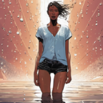 Model’s Wet T-Shirt Reveal Sparks Guess‑Game Frenzy — AI-generated editorial illustration