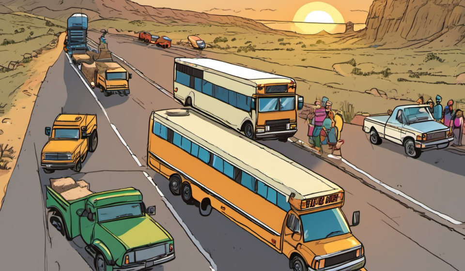 Buckcherry Tour Bus Crash: Three Separate Accidents Lead to Fatality — AI-generated editorial illustration