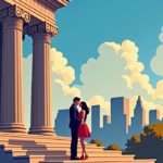 Empire State Building Climbers Share Sweet Moment After Court — AI-generated editorial illustration