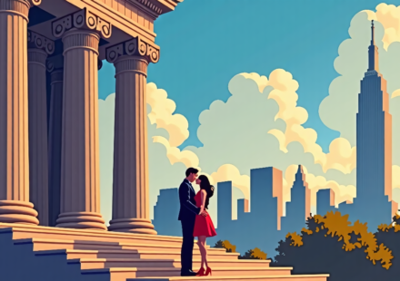 Empire State Building Climbers Share Sweet Moment After Court — AI-generated editorial illustration