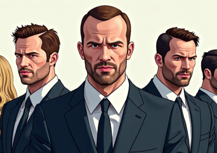 Jason Statham: From 2002 Hunk to 2026 Hollywood Icon — AI-generated editorial illustration