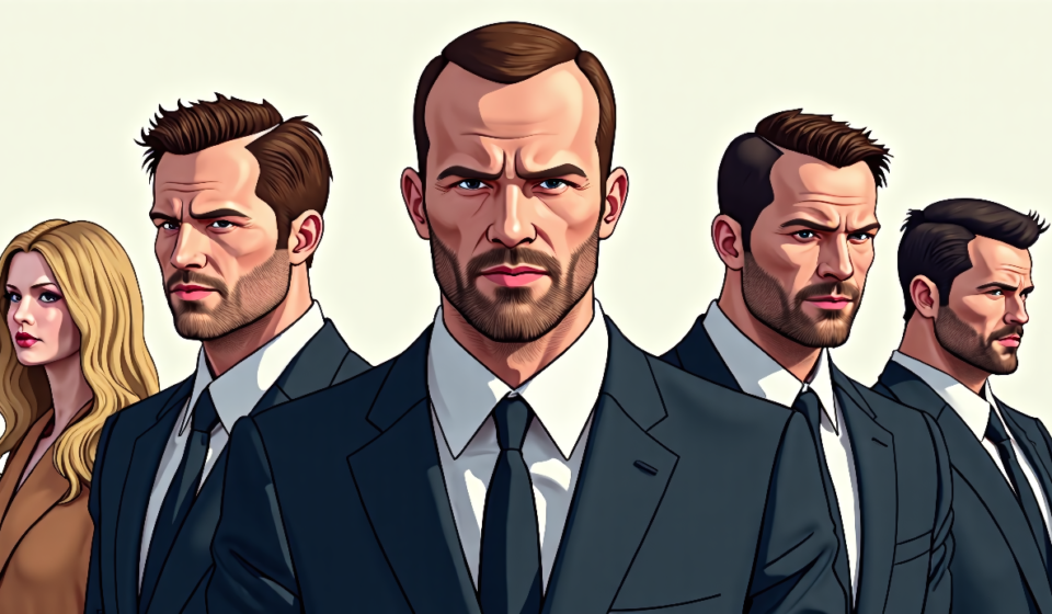 Jason Statham: From 2002 Hunk to 2026 Hollywood Icon — AI-generated editorial illustration