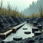 Bronze Age Hoard Discovered in Czech Wetland: Smashed Sword and Deformed Sickles — AI-generated editorial illustration