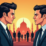 Abdul El‑Sayed vs. Jesse Watters: Billionaires, Sharia Law and a Tense Debate — AI-generated editorial illustration