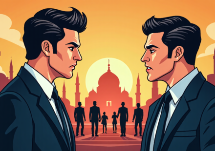 Abdul El‑Sayed vs. Jesse Watters: Billionaires, Sharia Law and a Tense Debate — AI-generated editorial illustration
