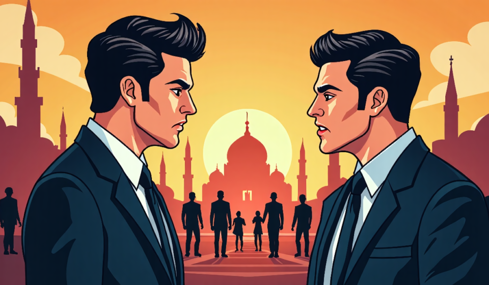 Abdul El‑Sayed vs. Jesse Watters: Billionaires, Sharia Law and a Tense Debate — AI-generated editorial illustration