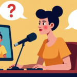 Nayeema Raza on Launching “Smart Girl Dumb Questions” Podcast — AI-generated editorial illustration