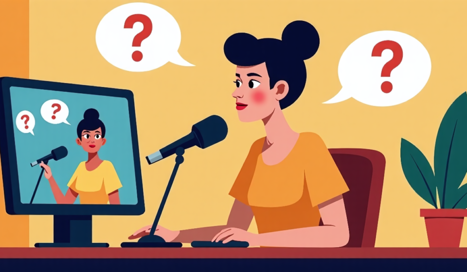 Nayeema Raza on Launching “Smart Girl Dumb Questions” Podcast — AI-generated editorial illustration