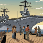 ICE Releases Father of U.S. Navy Sailor on USS Abraham Lincoln — AI-generated editorial illustration