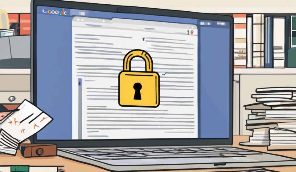 Google Docs Password Leak Highlights Costly Security Oversight — AI-generated editorial illustration