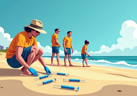 Manasquan Beach Reopens, Yet More Hazardous Debris Found — AI-generated editorial illustration