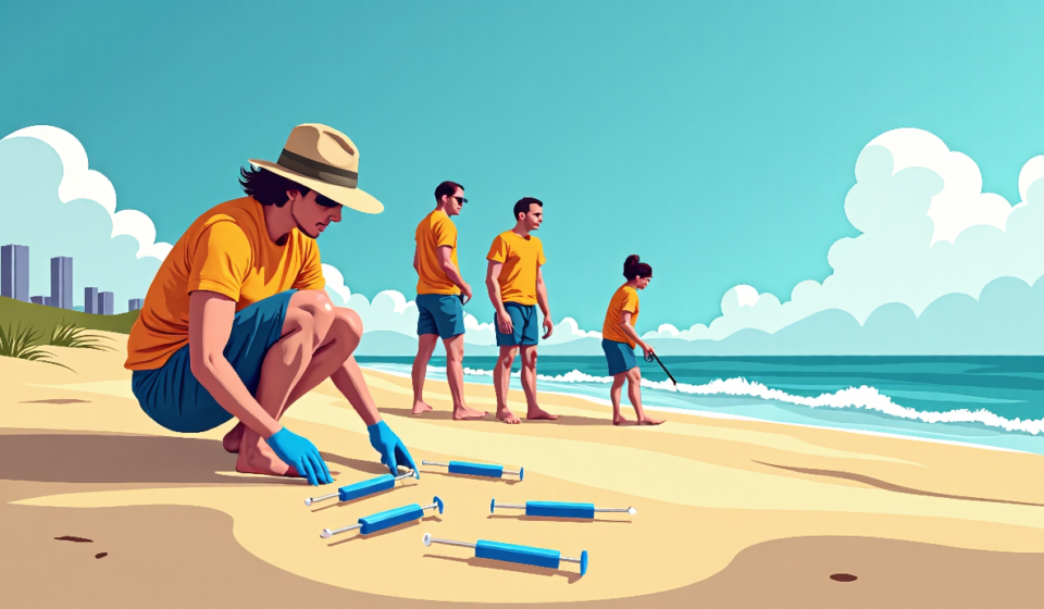 Manasquan Beach Reopens, Yet More Hazardous Debris Found — AI-generated editorial illustration