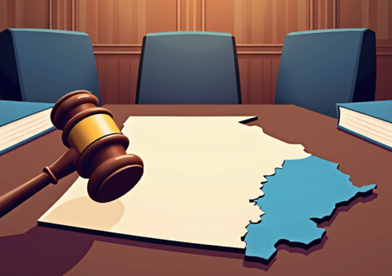 Georgia’s Redistricting Battle Reignites After Appeals Court Ruling — AI-generated editorial illustration