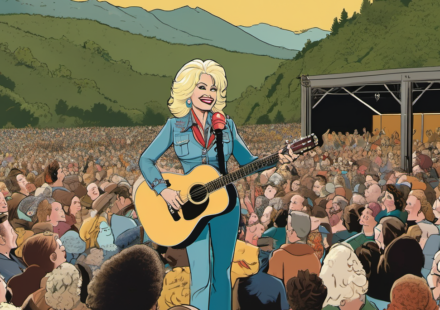 Dolly Parton: From Smoky Mountains to Global Icon — AI-generated editorial illustration