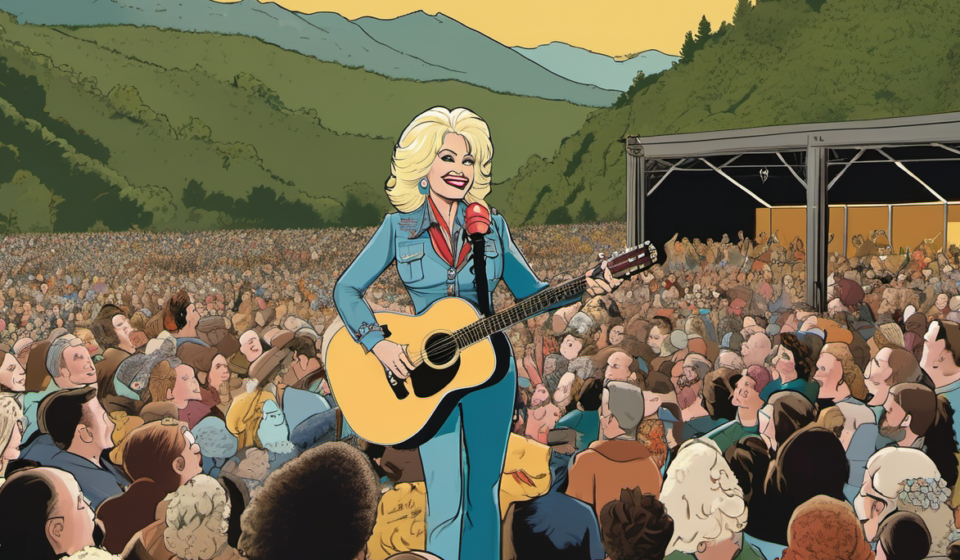 Dolly Parton: From Smoky Mountains to Global Icon — AI-generated editorial illustration