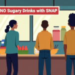 SNAP Soda Ban Cuts Sales but Raises Stigma Concerns — AI-generated editorial illustration