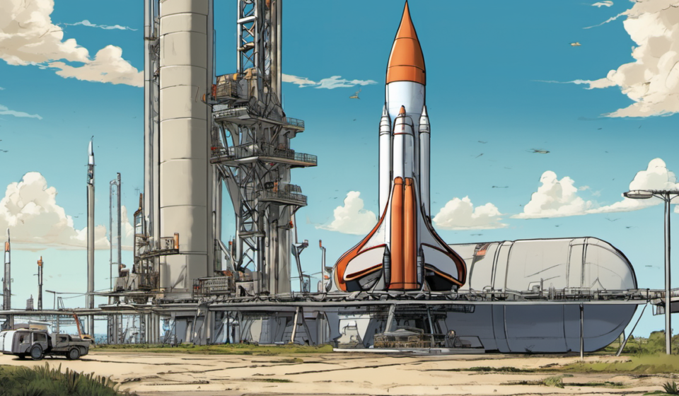 SpaceX Unveils $100 Billion Louisiana Spaceport Project — AI-generated editorial illustration