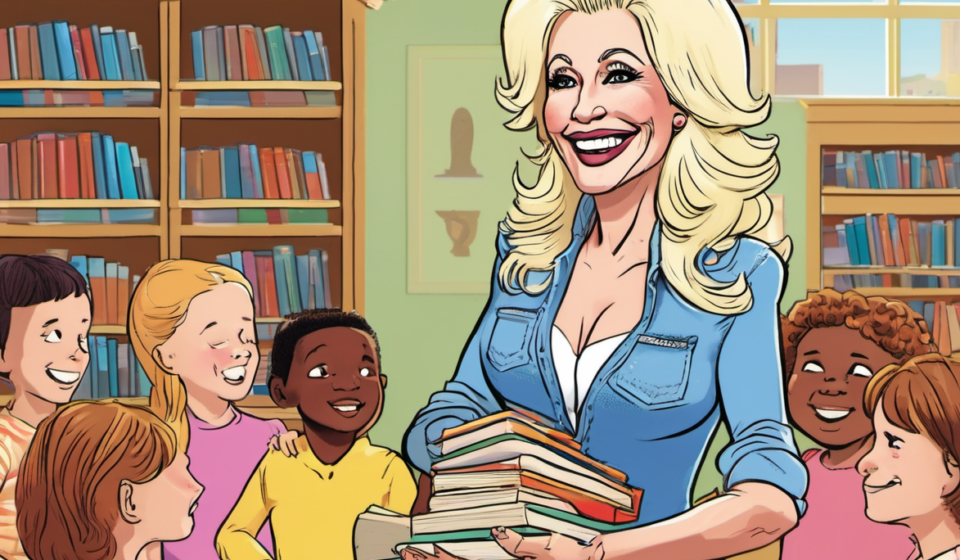 Dolly Parton’s Legacy: From Music to Literacy Advocacy — AI-generated editorial illustration