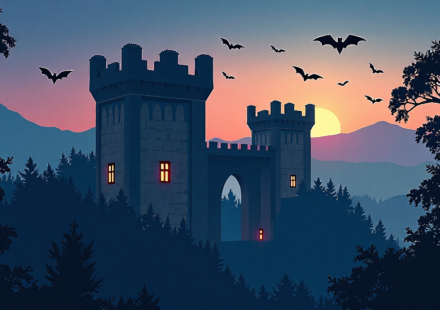 Mentmore Towers: From 19th‑Century Estate to Batman’s Wayne Manor — AI-generated editorial illustration