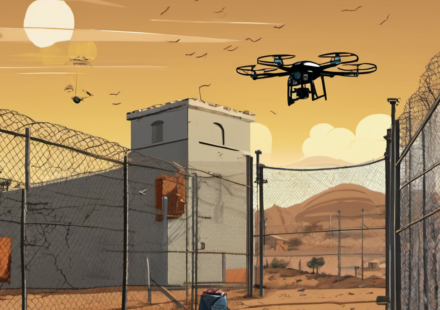 Drone Smuggling Attempt at Virginia Prison Nets $324K in Contraband — AI-generated editorial illustration
