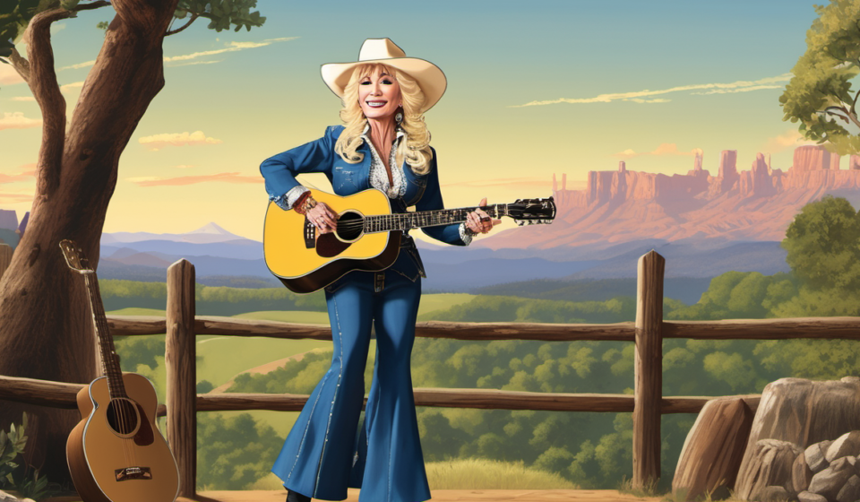 Dolly Parton’s Journey: From Tennessee Roots to Global Stardom — AI-generated editorial illustration