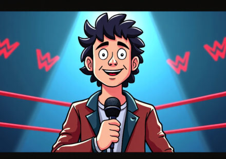 Little Guido Reveals Name Change, Lesnar Slap & WWE Secrets — AI-generated editorial illustration