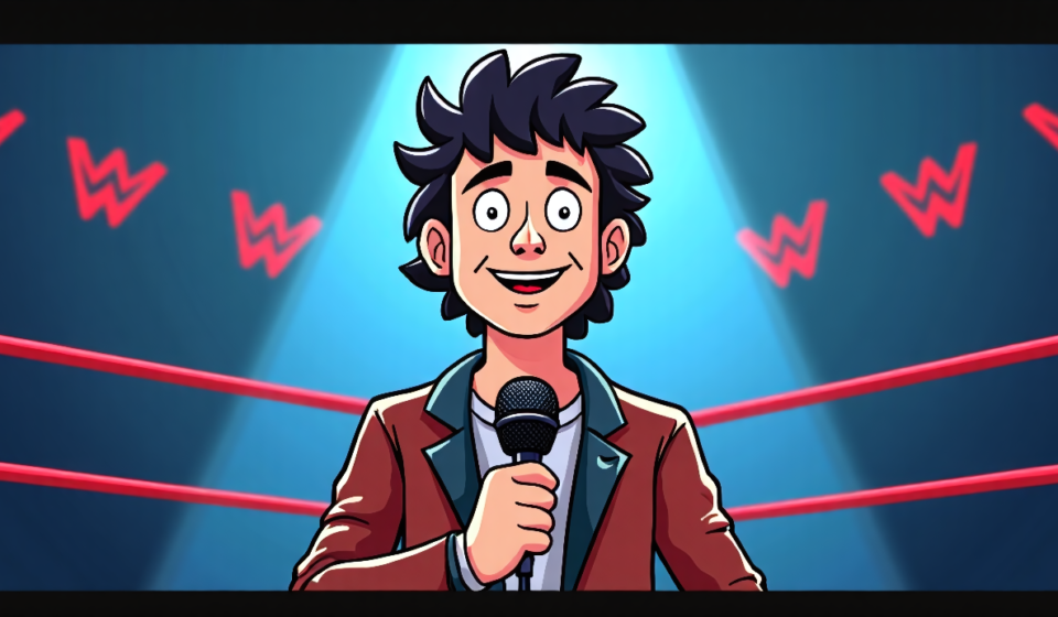Little Guido Reveals Name Change, Lesnar Slap & WWE Secrets — AI-generated editorial illustration