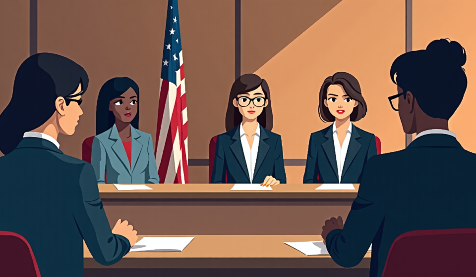 Prosecutor Warns Jury Women May Challenge Postpartum Defense — AI-generated editorial illustration