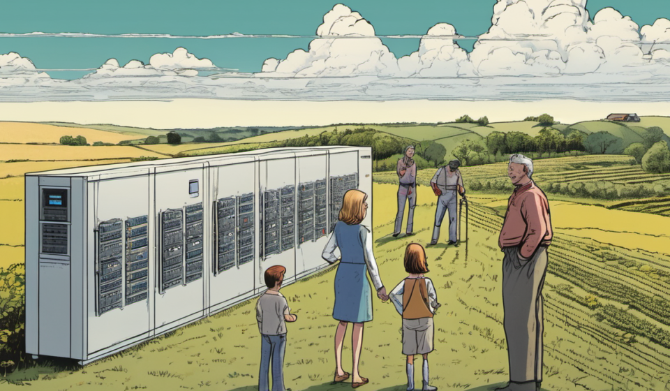 SpaceXAI Data Center Sparks Controversy in Mississippi Family’s Land — AI-generated editorial illustration