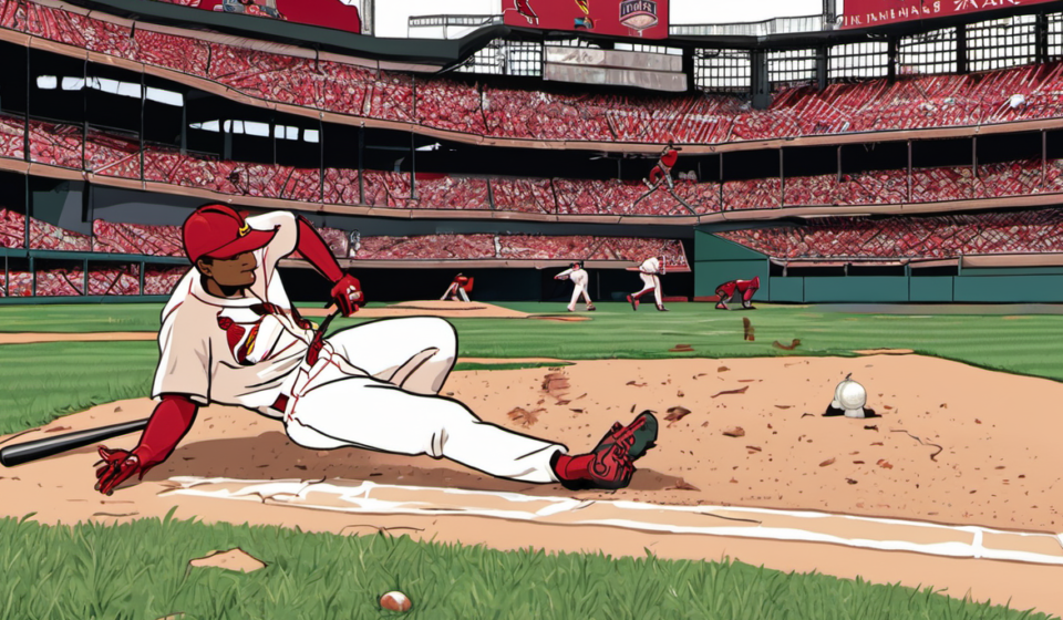 Cardinals Place SS Masyn Winn on IL After Thumb Injury — AI-generated editorial illustration