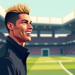 Cristiano Ronaldo Debuts Blonde Hair, Fans Think He Could Join a Boy Band — AI-generated editorial illustration