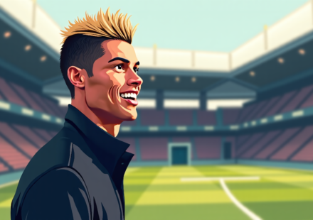 Cristiano Ronaldo Debuts Blonde Hair, Fans Think He Could Join a Boy Band — AI-generated editorial illustration