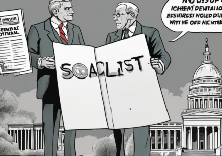 Michigan GOP Lawmaker Challenges El‑Sayed’s ‘Socialist’ Claim — AI-generated editorial illustration