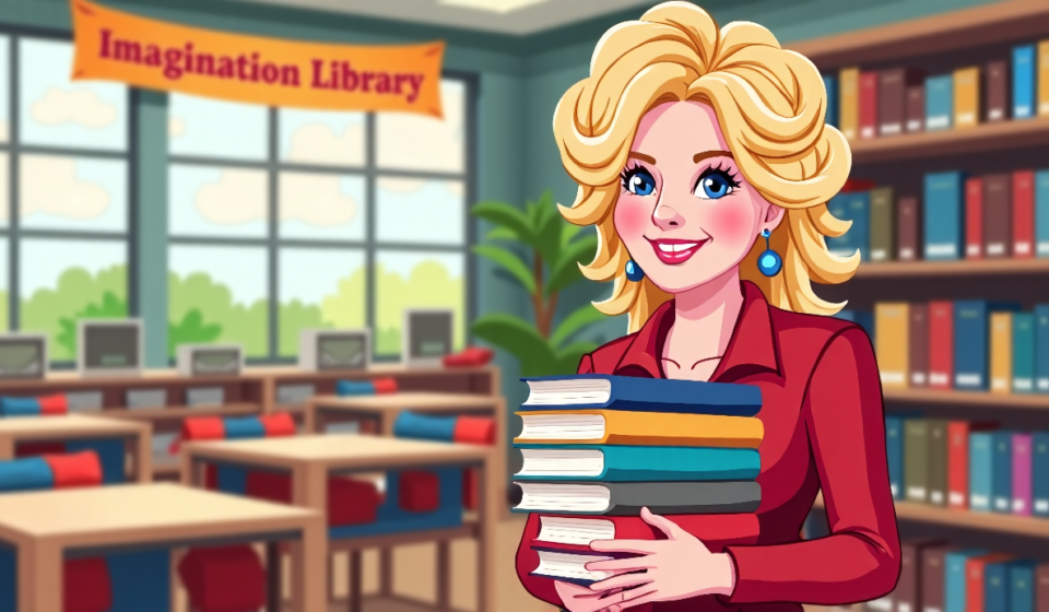 Dolly Parton’s Imagination Library: A Legacy of Giving — AI-generated editorial illustration