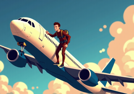 Sydney Sweeney’s Sky‑High Stunt: Plane Flip, Wing Walk, and Viral Shock — AI-generated editorial illustration