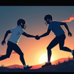 Jared Goff and Amon‑Ra St. Brown: The Unspoken Telepathy of Detroit’s New Duo — AI-generated editorial illustration