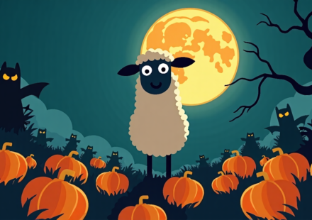 Shaun the Sheep Returns in a Vintage‑Style Horror Trailer for Halloween — AI-generated editorial illustration
